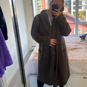 Dark Taupe Deep Pocket Coatigan